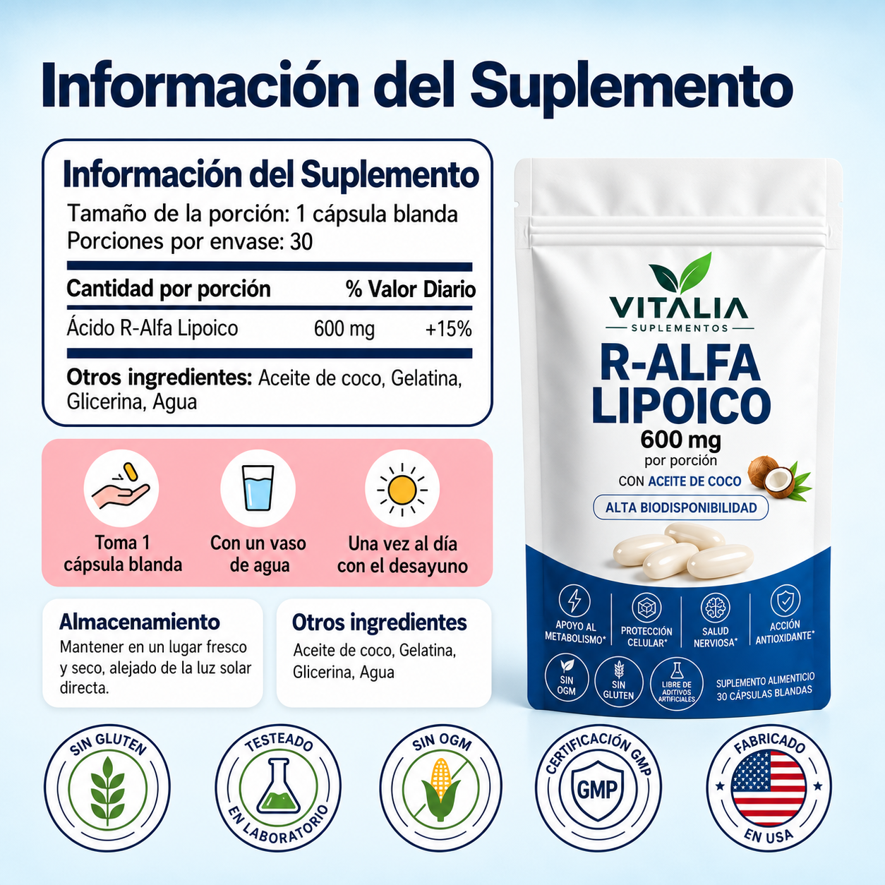 R-Alfa Lipoico — Bienestar metabólico